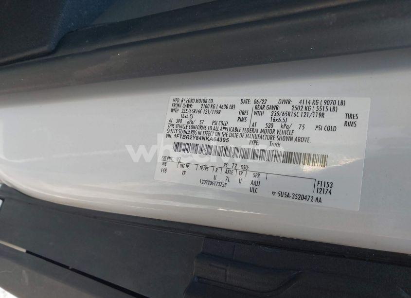 Photo 9 of 2022 Ford Transit-250 N/A (VIN 1FTBR2Y84NKA64395)