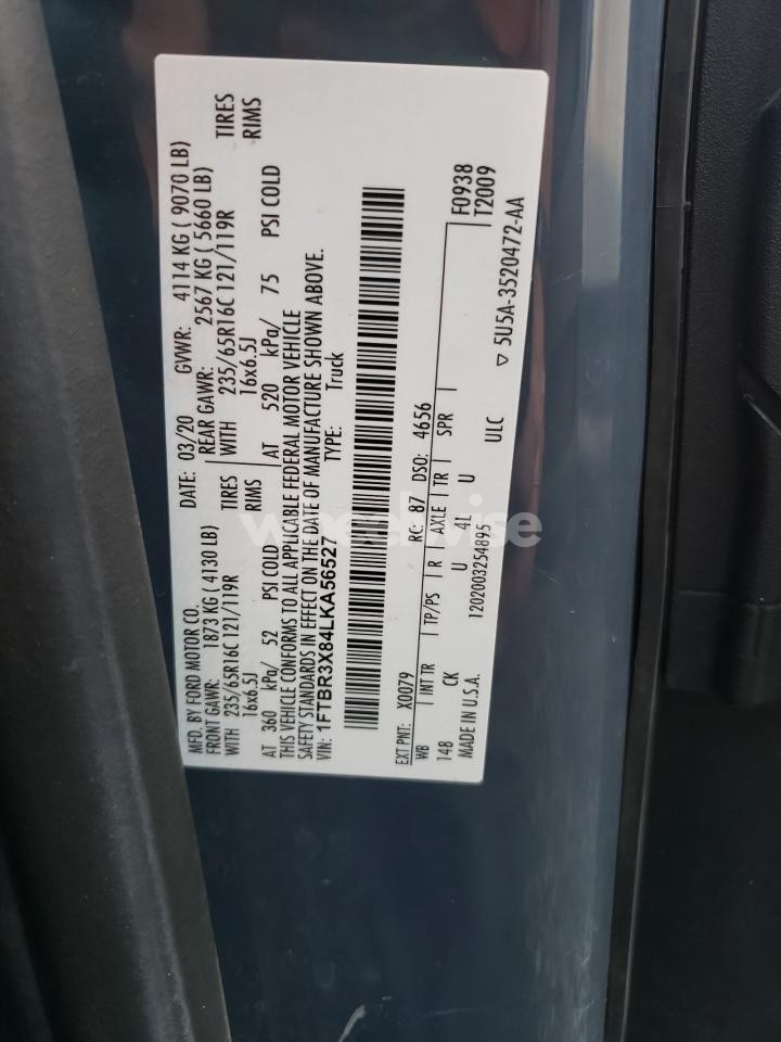 Photo 13 of 2020 FORD TRANSIT T-250 (VIN 1FTBR3X84LKA56527)