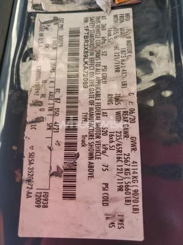 Photo 9 of 2020 FORD TRANSIT T-250 (VIN 1FTBR3X89LKA72089)