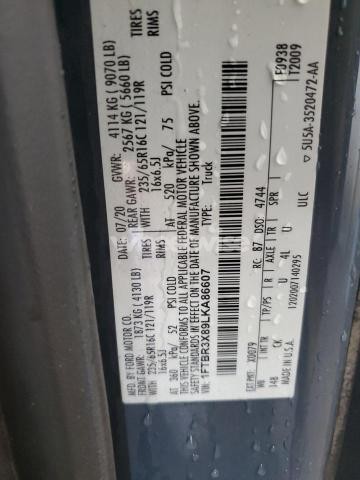 Photo 12 of 2020 FORD TRANSIT T-250 (VIN 1FTBR3X89LKA86607)