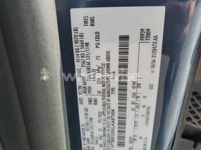 Photo 10 of 2020 FORD TRANSIT T-250 (VIN 1FTBR3X8XLKA87006)