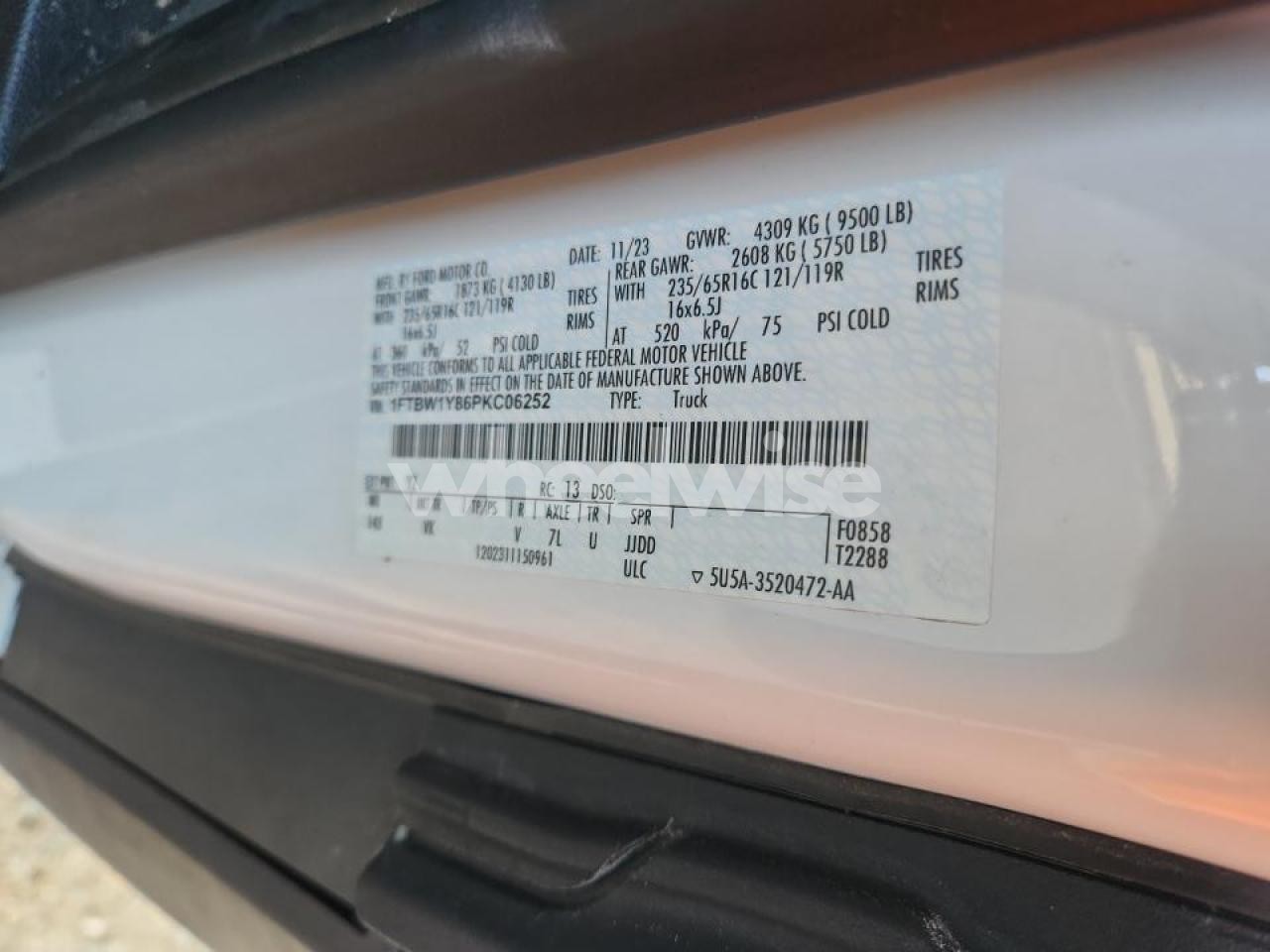 Photo 13 of 2023 FORD TRANSIT 350 UTILITY / SERVICE TRUCK (VIN 1FTBW1Y86PKC06252)