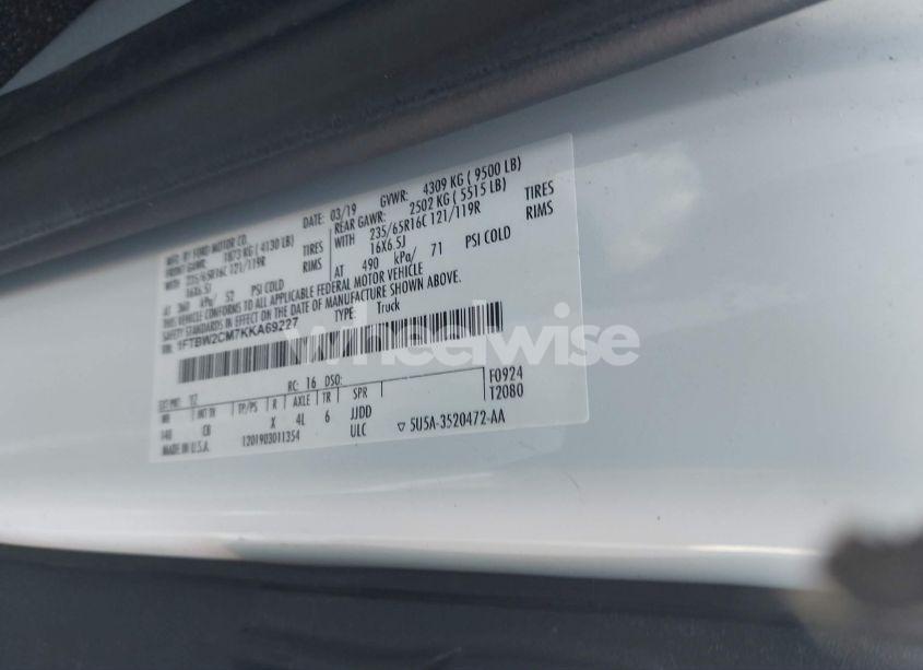 Photo 9 of 2019 Ford Transit-350 (VIN 1FTBW2CM7KKA69227)