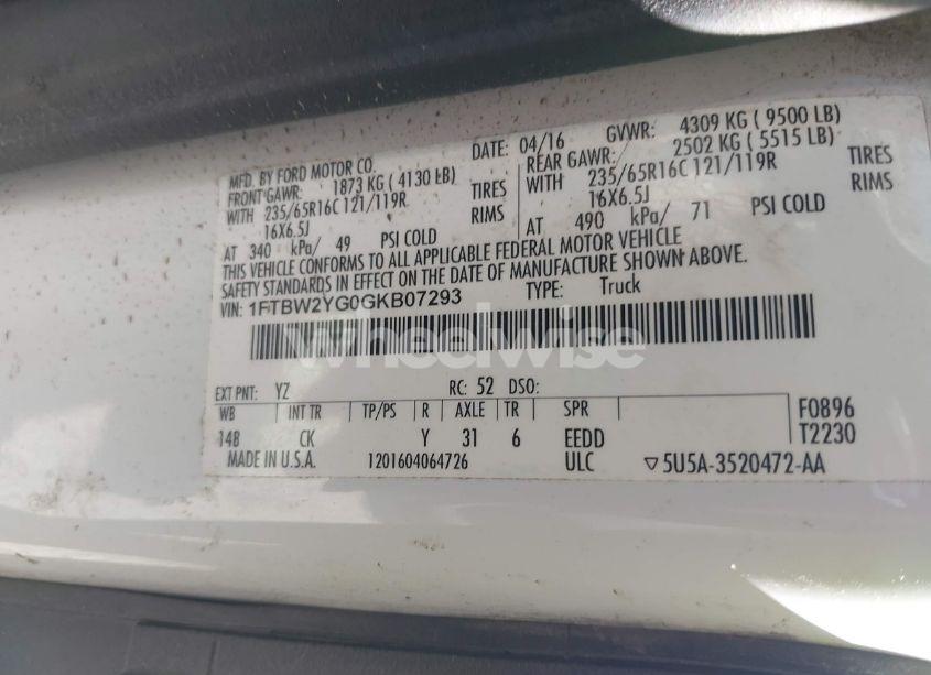 Photo 9 of 2016 Ford Transit-350 N/A (VIN 1FTBW2YG0GKB07293)