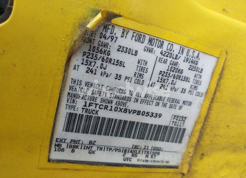 Photo 9 of 1997 Ford Ranger SPLASH/XL/XLT (VIN 1FTCR10X8VPB05339)