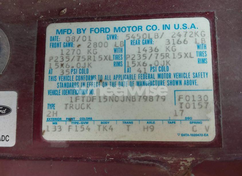 Photo 9 of 1988 Ford F150 (VIN 1FTDF15N0JNB79879)
