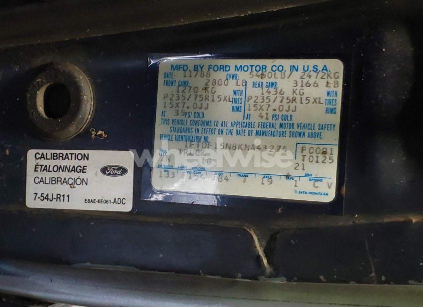 Photo 9 of 1989 Ford F150 (VIN 1FTDF15N8KNA43274)