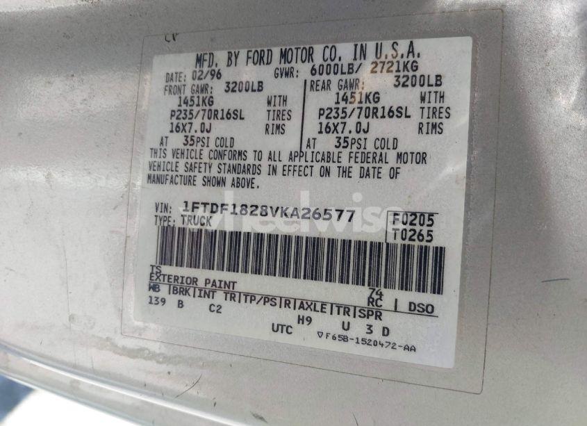 Photo 9 of 1997 Ford F-150 STANDARD/XL/XLT (VIN 1FTDF1828VKA26577)