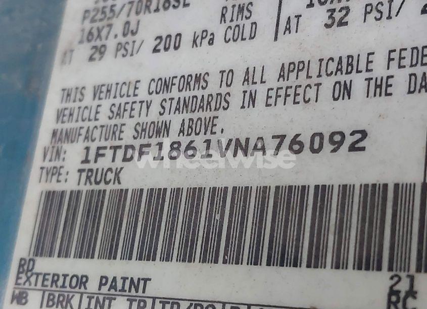 Photo 9 of 1997 Ford F150 (VIN 1FTDF1861VNA76092)