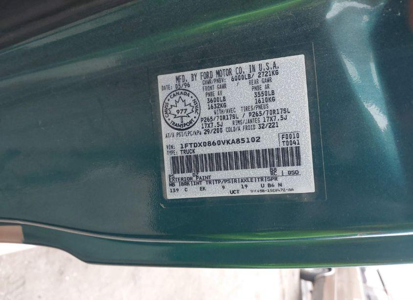 Photo 9 of 1997 Ford F-150 LARIAT/XL/XLT (VIN 1FTDX0860VKA85102)