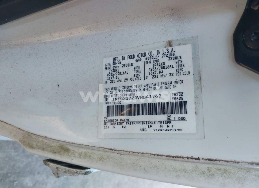 Photo 9 of 1997 Ford F-150 STANDARD/XL/XLT (VIN 1FTDX1720VNB41767)