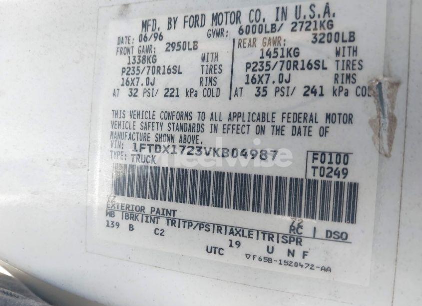 Photo 9 of 1997 Ford F-150 STANDARD/XL/XLT (VIN 1FTDX1723VKB04987)