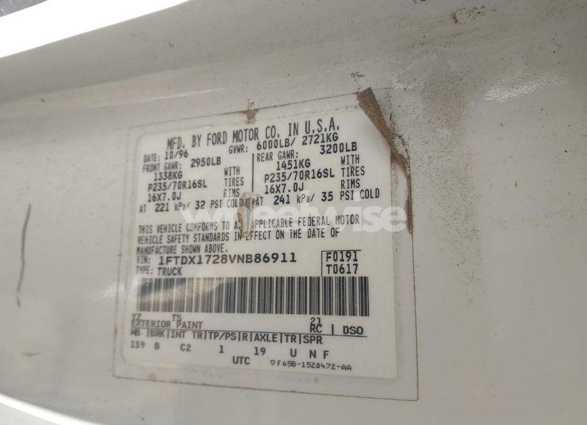 Photo 9 of 1997 Ford F-150 STANDARD/XL/XLT (VIN 1FTDX1728VNB86911)