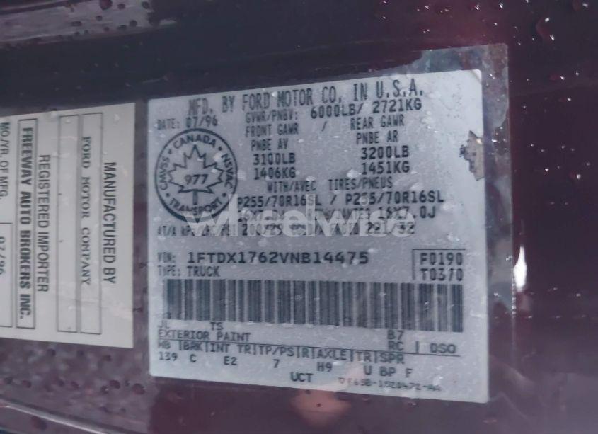 Photo 9 of 1997 Ford F-150 LARIAT/STANDARD/XL/XLT (VIN 1FTDX1762VNB14475)