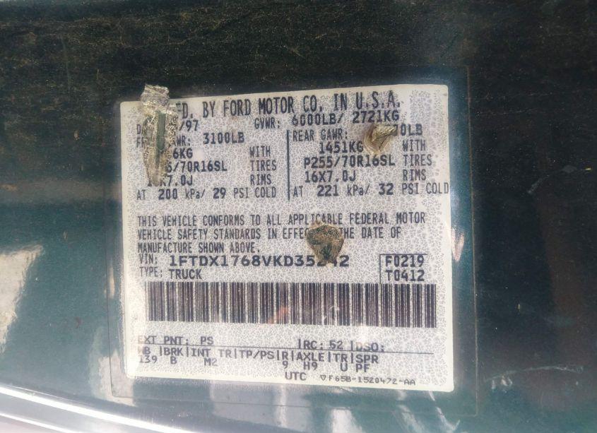 Photo 9 of 1997 Ford F-150 STANDARD LARIAT/STANDARD/XL/XLT (VIN 1FTDX1768VKD35242)