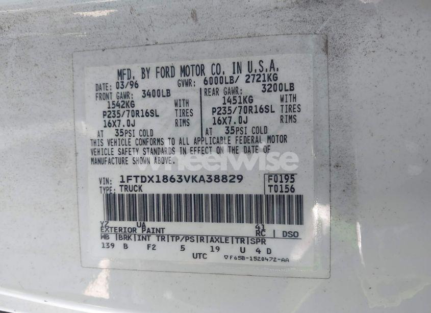 Photo 9 of 1997 Ford F-150 LARIAT/XL/XLT (VIN 1FTDX1863VKA38829)