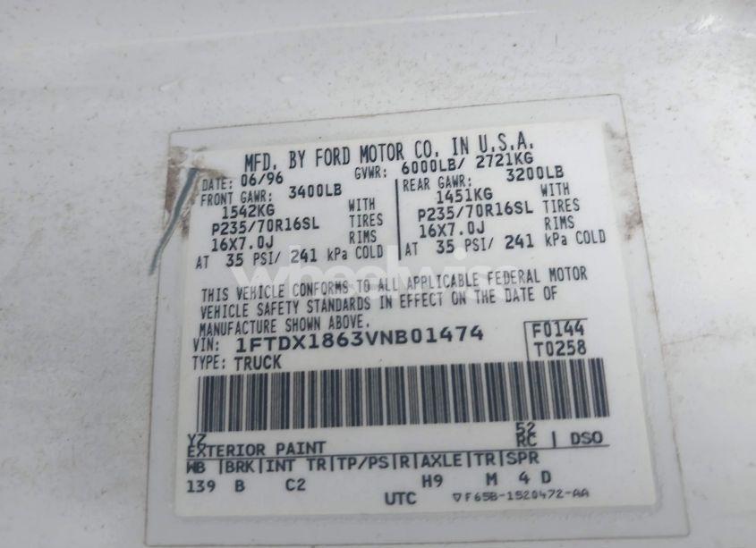 Photo 9 of 1997 Ford F-150 LARIAT/XL/XLT (VIN 1FTDX1863VNB01474)