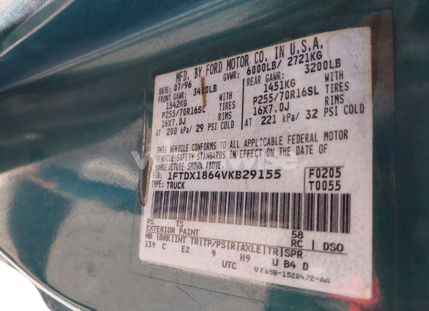 Photo 9 of 1997 Ford F-150 LARIAT/XL/XLT (VIN 1FTDX1864VKB29155)