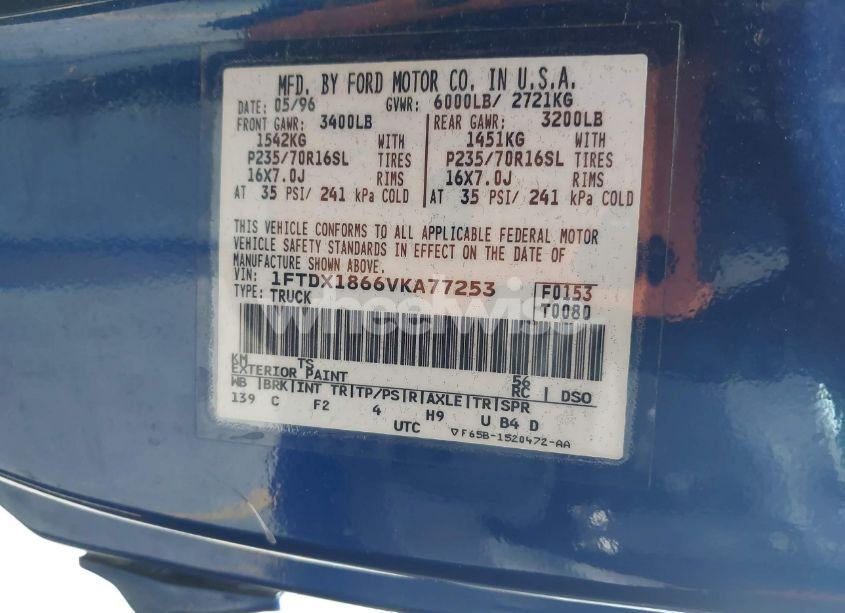 Photo 9 of 1997 Ford F-150 LARIAT/XL/XLT (VIN 1FTDX1866VKA77253)