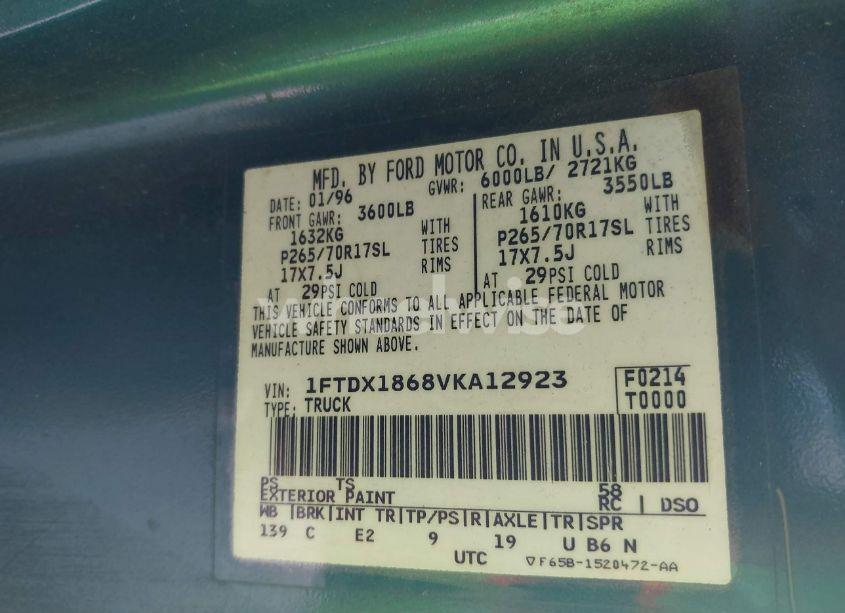 Photo 9 of 1997 Ford F-150 LARIAT/XL/XLT (VIN 1FTDX1868VKA12923)