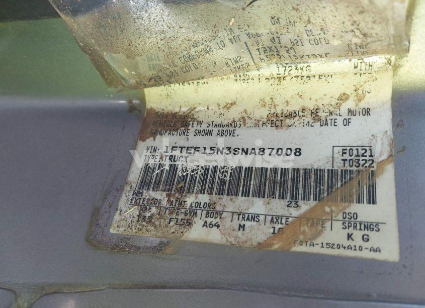 Photo 9 of 1995 Ford F150 N/A (VIN 1FTEF15N3SNA87008)