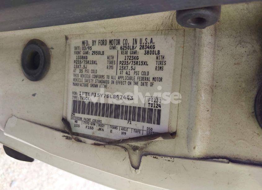 Photo 9 of 1995 Ford F150 (VIN 1FTEF15Y7SLB47443)