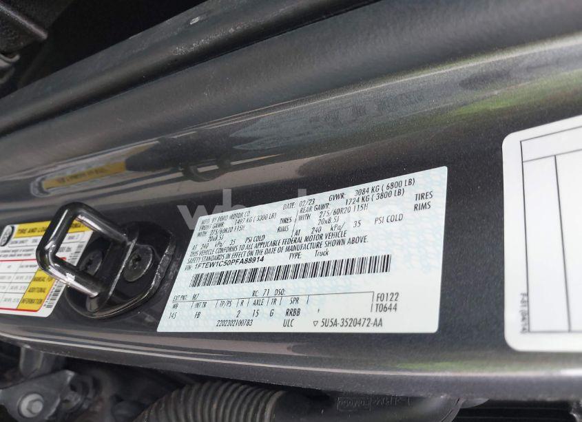 Photo 9 of 2023 Ford F-150 XLT (VIN 1FTEW1C50PFA88914)