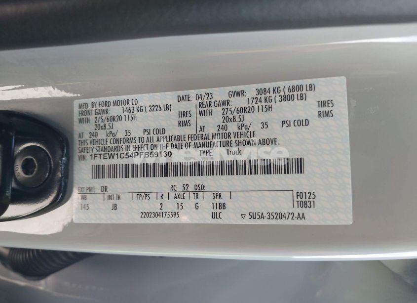 Photo 9 of 2023 Ford F-150 XL (VIN 1FTEW1C54PFB59130)