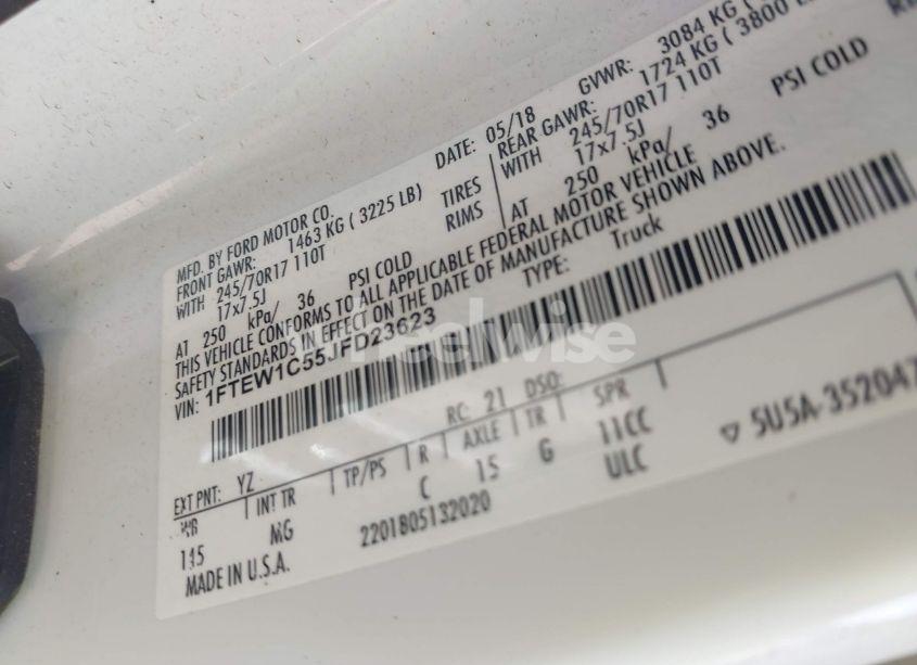 Photo 9 of 2018 Ford F-150 XLT (VIN 1FTEW1C55JFD23623)