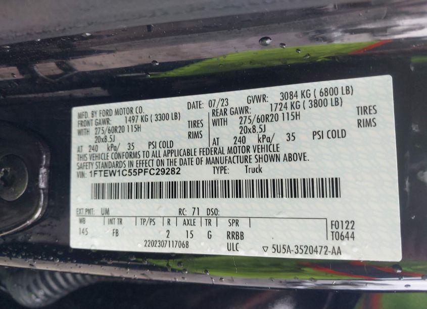 Photo 9 of 2023 Ford F-150 XLT (VIN 1FTEW1C55PFC29282)
