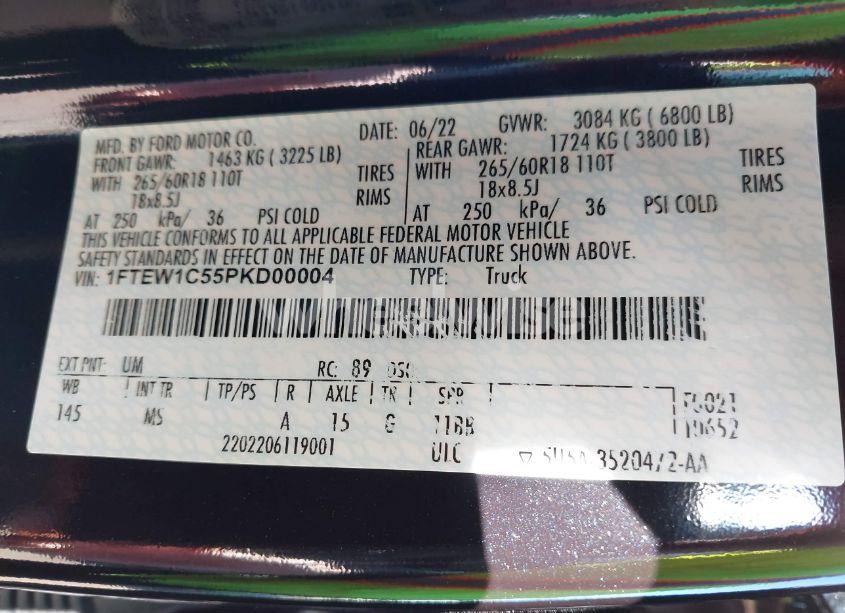 Photo 9 of 2023 Ford F-150 XLT (VIN 1FTEW1C55PKD00004)