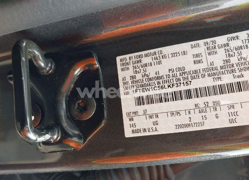 Photo 9 of 2020 Ford F-150 XLT (VIN 1FTEW1C56LKF37157)