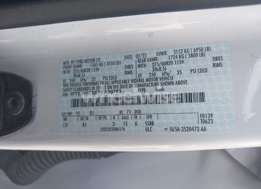 Photo 9 of 2023 Ford F-150 KING RANCH (VIN 1FTEW1C5XPFA90783)