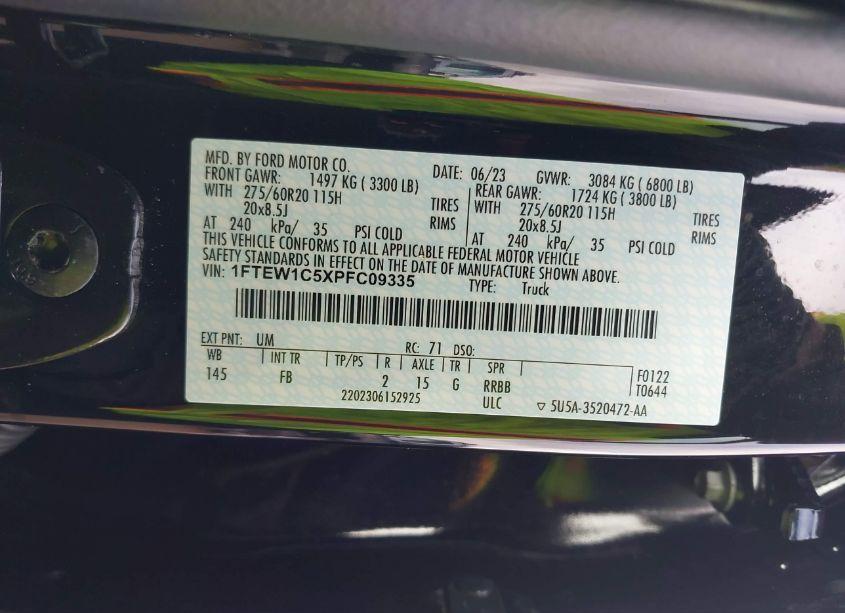 Photo 9 of 2023 Ford F-150 XLT (VIN 1FTEW1C5XPFC09335)