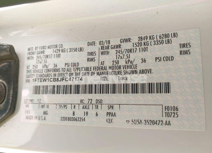 Photo 9 of 2018 Ford F-150 XLT (VIN 1FTEW1CB8JFC47174)