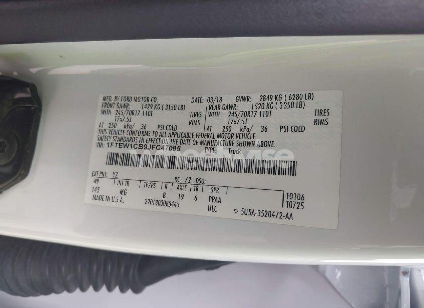 Photo 9 of 2018 Ford F-150 XLT (VIN 1FTEW1CB9JFC47085)