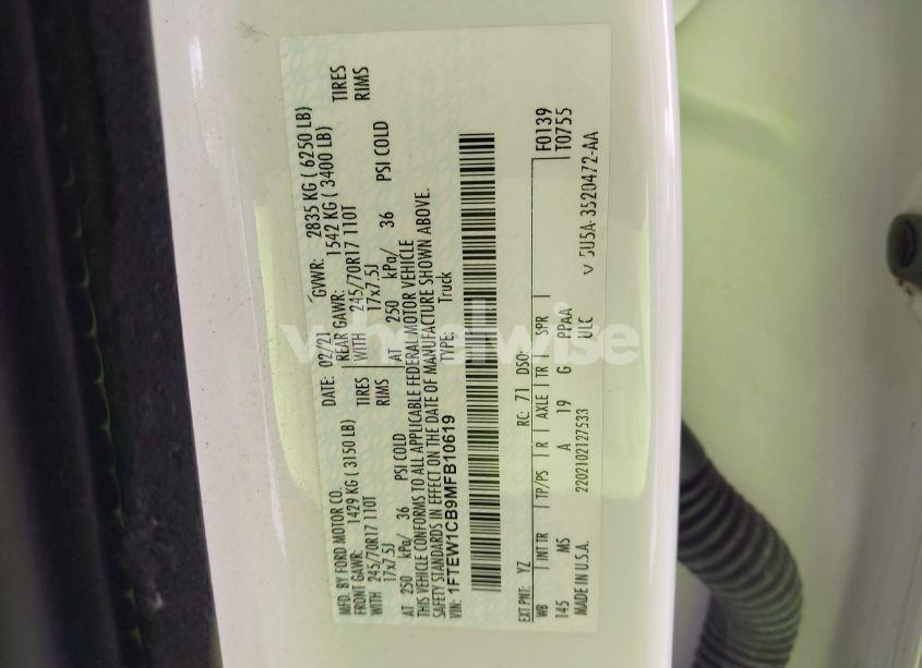 Photo 9 of 2021 Ford F-150 XLT (VIN 1FTEW1CB9MFB10619)