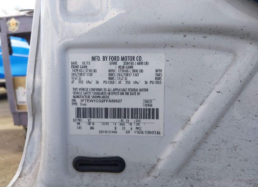 Photo 9 of 2015 Ford F-150 XLT (VIN 1FTEW1CG2FFA59527)