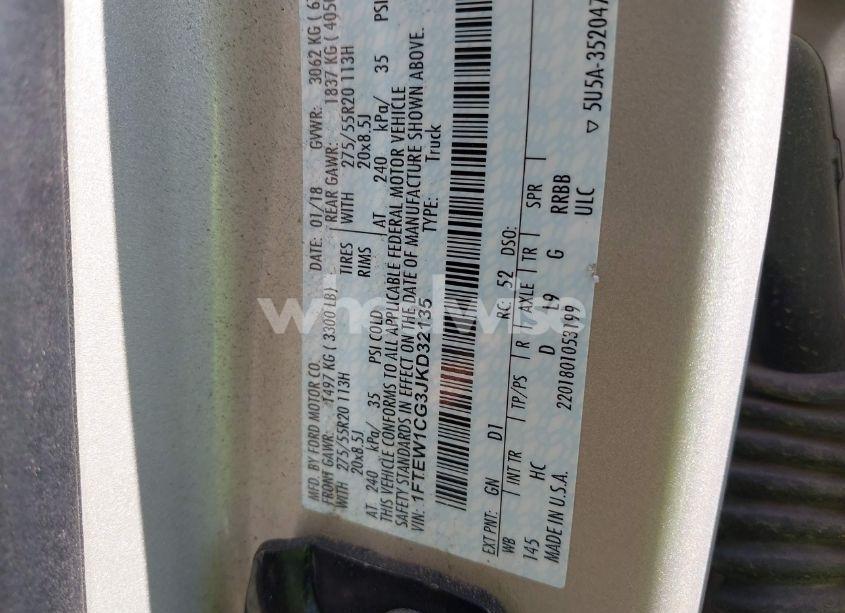 Photo 9 of 2018 Ford F-150 LARIAT (VIN 1FTEW1CG3JKD32135)