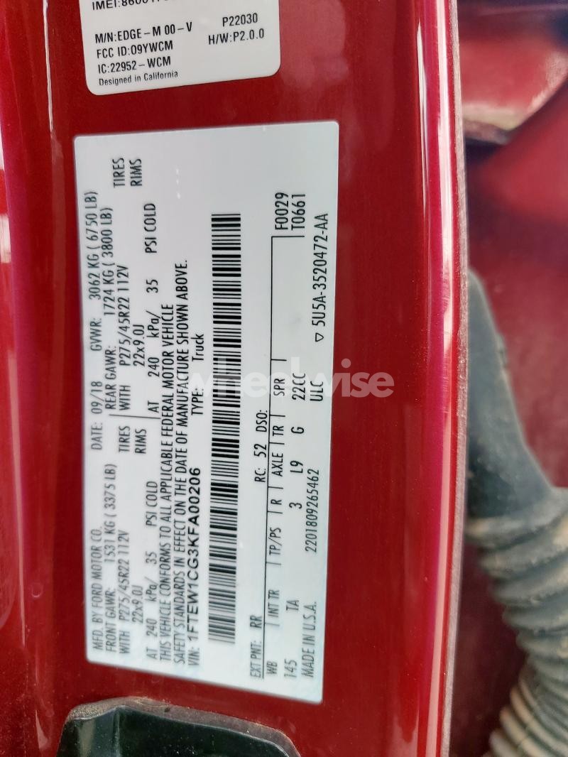 2019 FORD F150 SUPERCREW