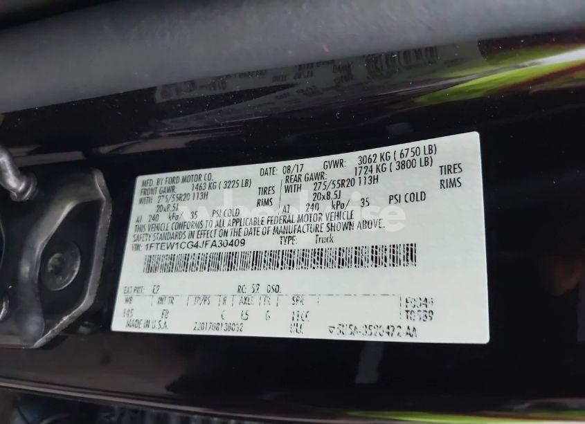 Photo 9 of 2018 Ford F-150 XLT (VIN 1FTEW1CG4JFA30409)