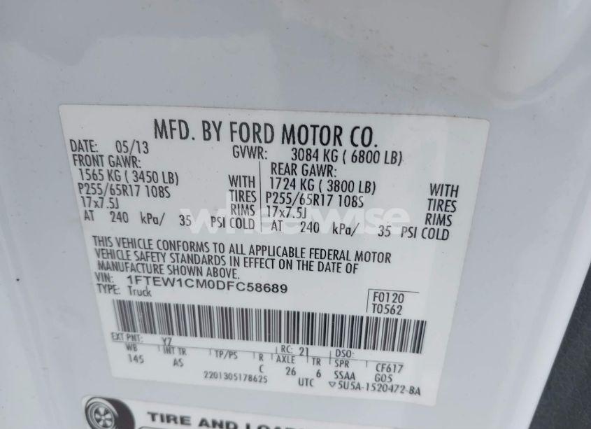 Photo 9 of 2013 Ford F-150 XL (VIN 1FTEW1CM0DFC58689)