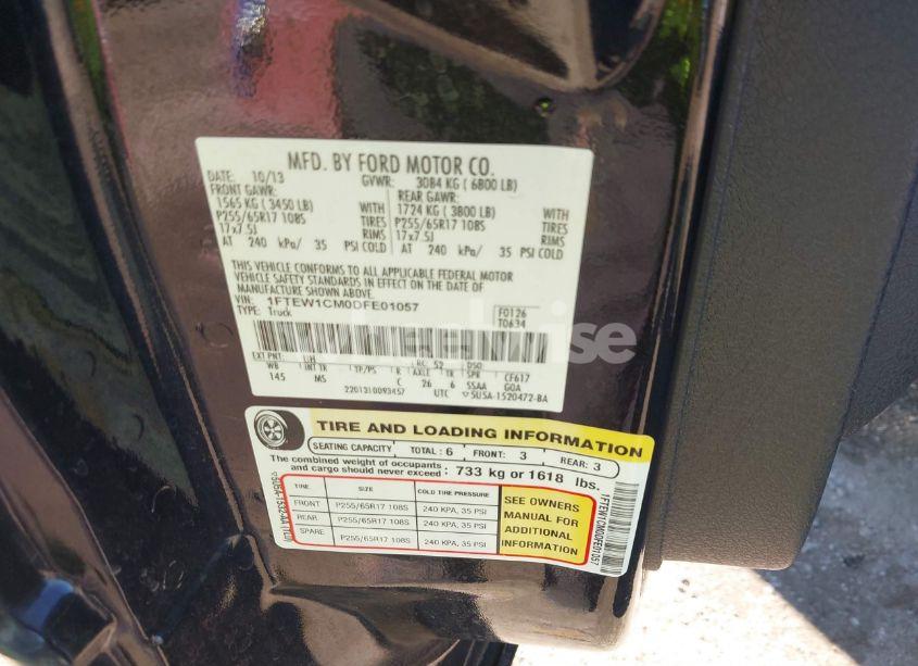 Photo 9 of 2013 Ford F-150 XLT (VIN 1FTEW1CM0DFE01057)