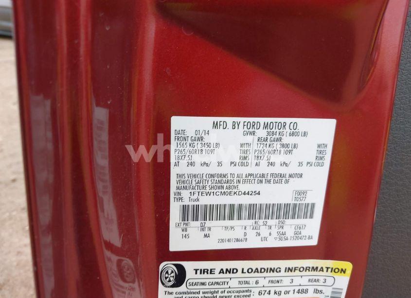 Photo 9 of 2014 Ford F-150 XLT (VIN 1FTEW1CM0EKD44254)