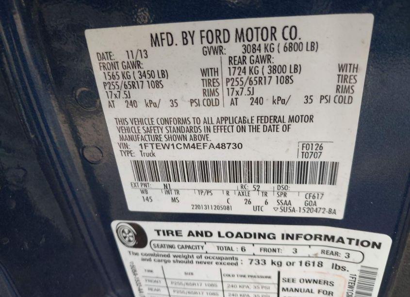 Photo 9 of 2014 Ford F-150 XLT (VIN 1FTEW1CM4EFA48730)