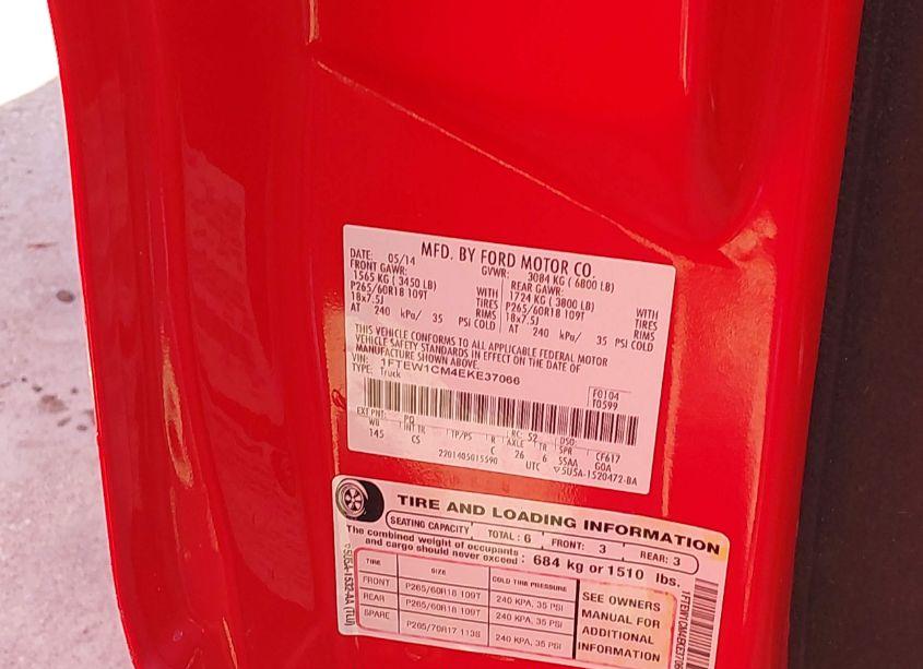 Photo 9 of 2014 Ford F-150 STX (VIN 1FTEW1CM4EKE37066)