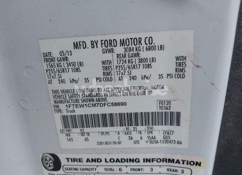 Photo 9 of 2013 Ford F-150 XL (VIN 1FTEW1CM7DFC58690)