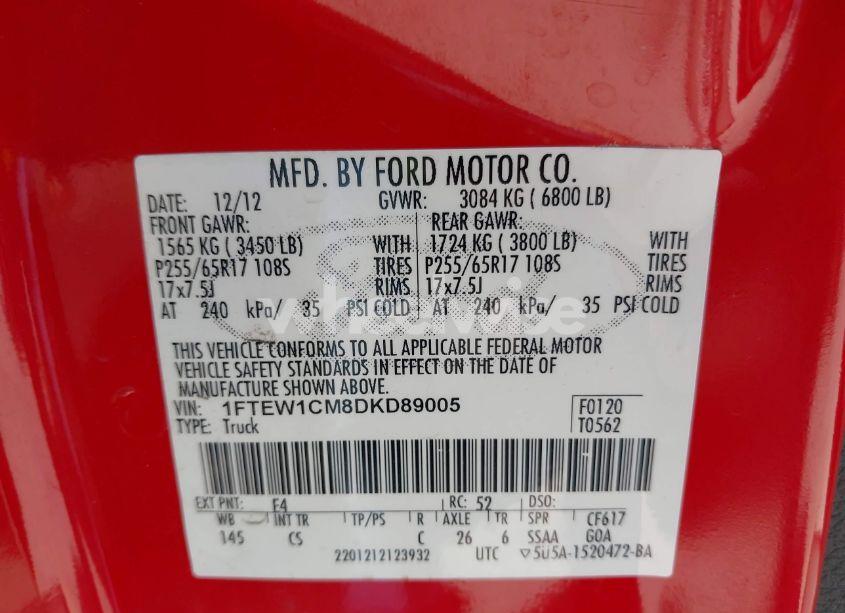 Photo 9 of 2013 Ford F-150 XL (VIN 1FTEW1CM8DKD89005)