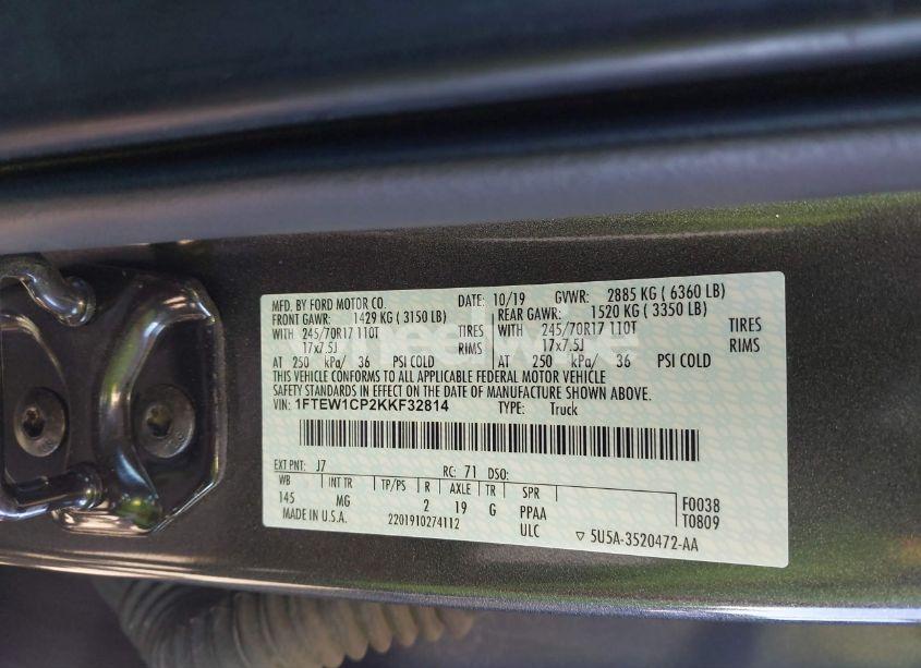 Photo 9 of 2019 Ford F-150 XLT (VIN 1FTEW1CP2KKF32814)