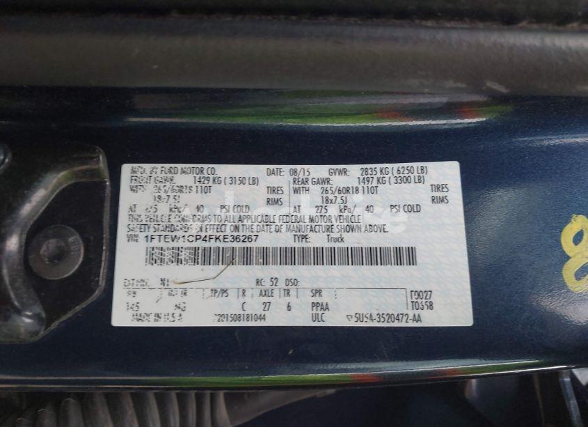 Photo 9 of 2015 Ford F-150 XLT (VIN 1FTEW1CP4FKE36267)